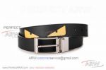 AAA Fake Fendi Black And Yellow Bag Bugs Belt Price